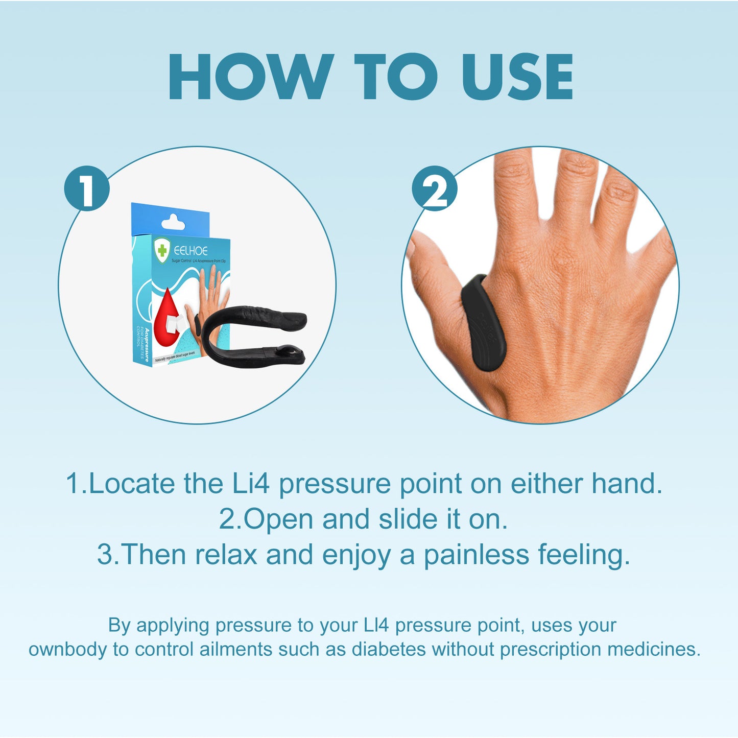 Acupressure Sugar Control Clip – Natural Support for Healthy Blood Sugar