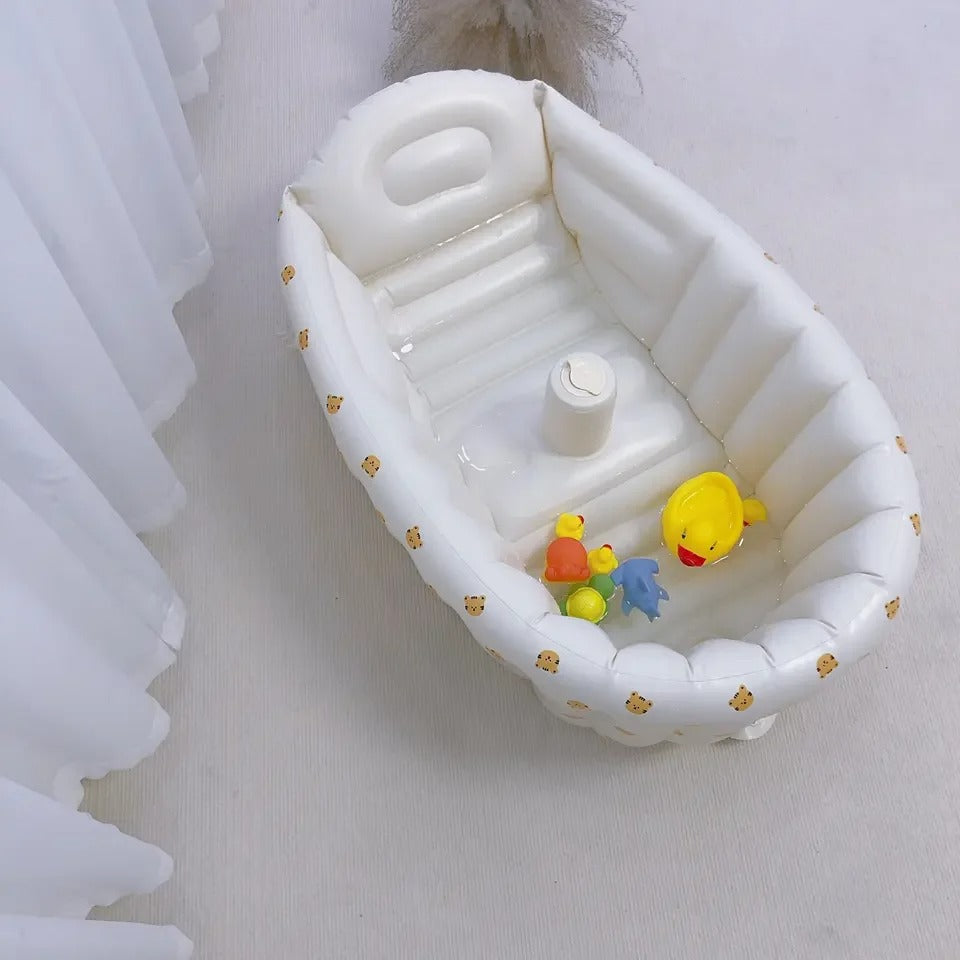 Air Inflatable Baby Bathtub – Portable Infant Bath with Safety Support