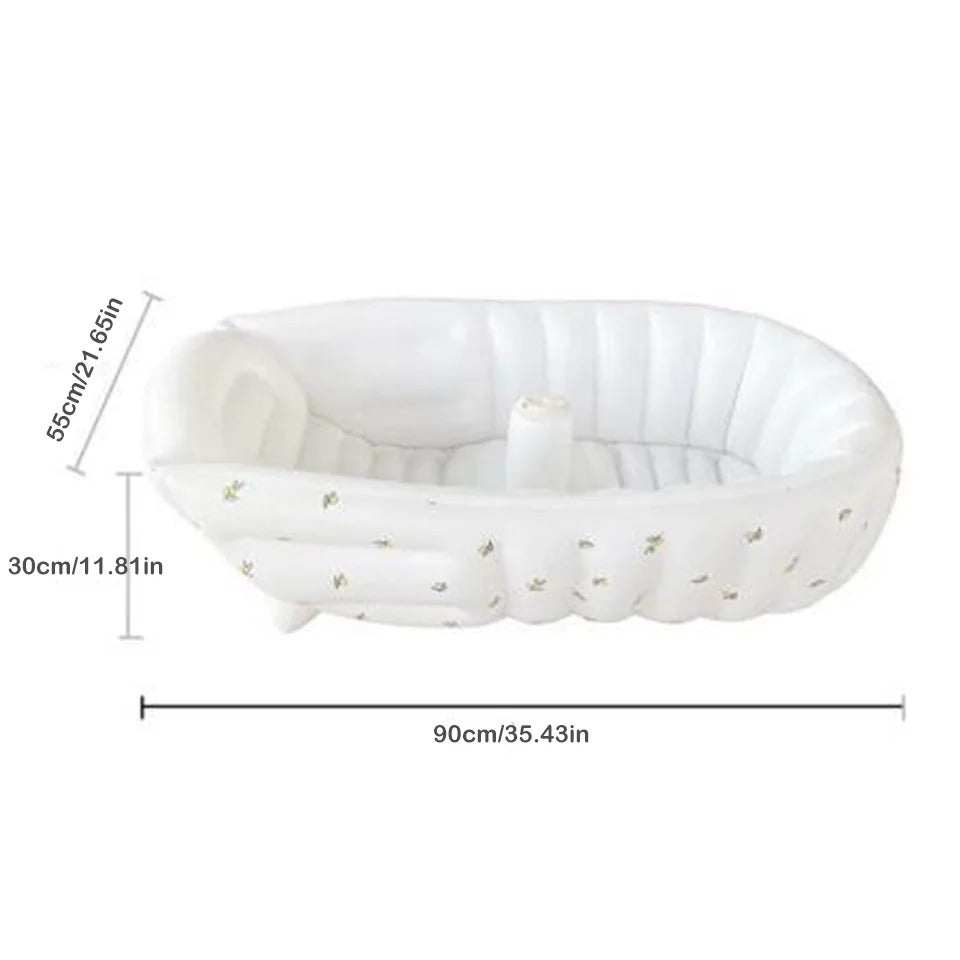 Air Inflatable Baby Bathtub – Portable Infant Bath with Safety Support