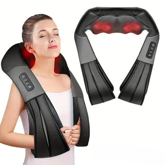 Neck & Back Massager – Deep Tissue Shiatsu Neck, Shoulder & Back Relief with Heat
