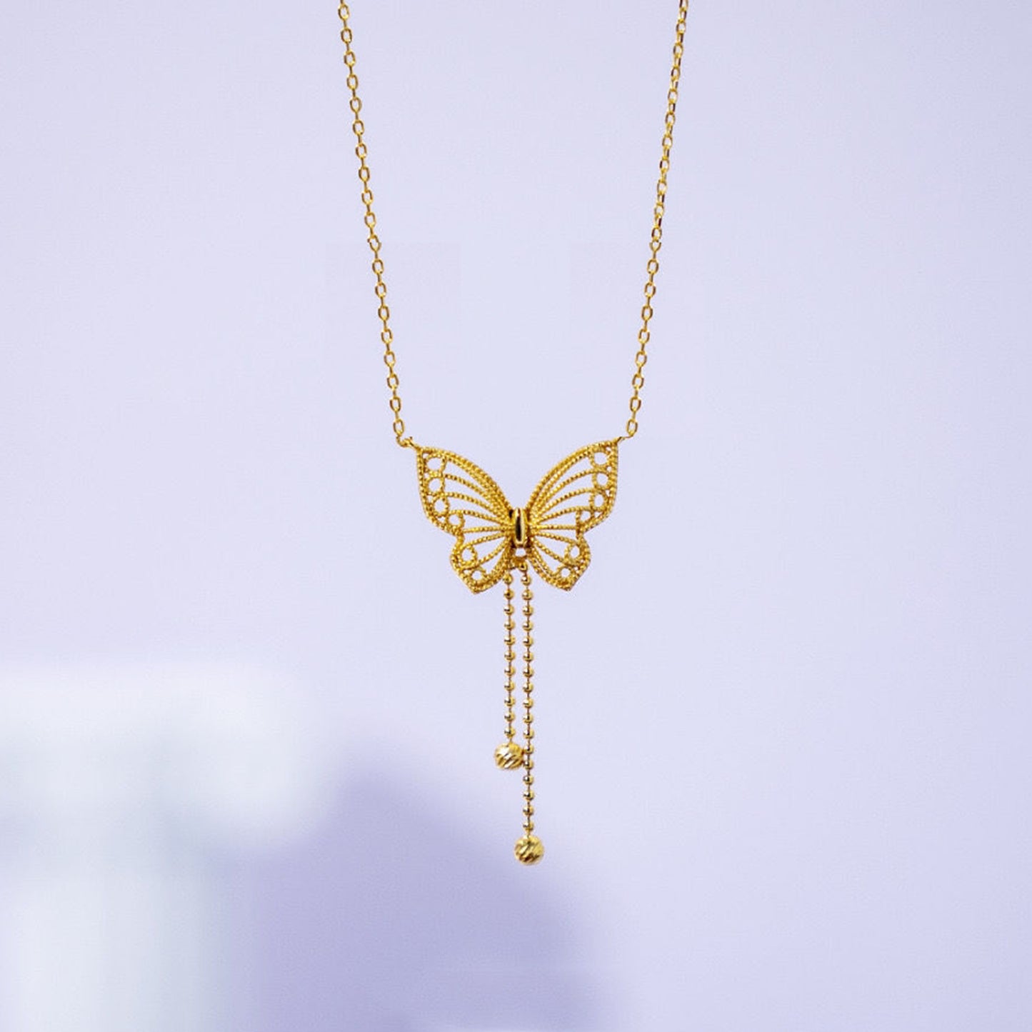 Butterfly Qixi Necklace – Elegant Six Beads Luxury Pendant for Women