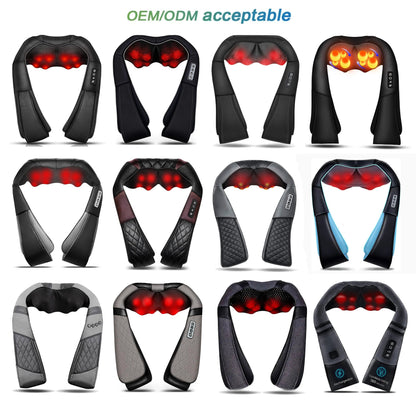 Ergonomic Neck & Shoulder Massager – Deep Tissue Kneading for Back & Neck Relief