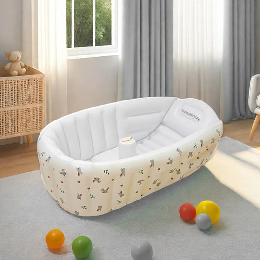 Air Inflatable Baby Bathtub – Portable Infant Bath with Safety Support