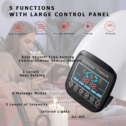 Smart Air Compression Knee Massage Machine – Pain Relief, Heat Therapy & Joint Relaxation