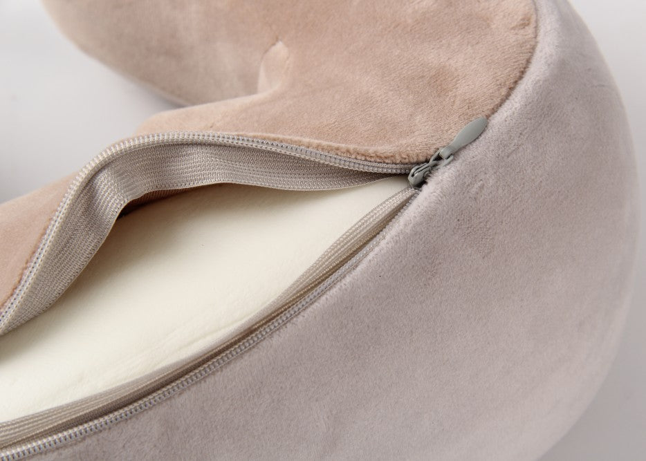 Portable U-Shaped Cushion with Heat & Vibration Therapy for Travel