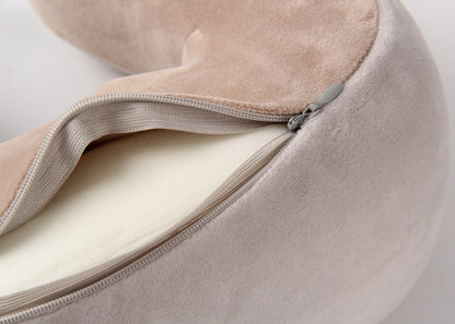 Portable U-Shaped Cushion with Heat & Vibration Therapy for Travel