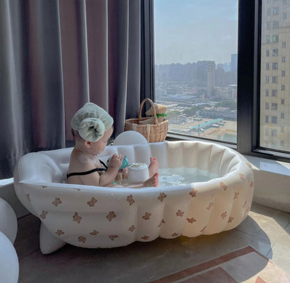 Air Inflatable Baby Bathtub – Portable Infant Bath with Safety Support