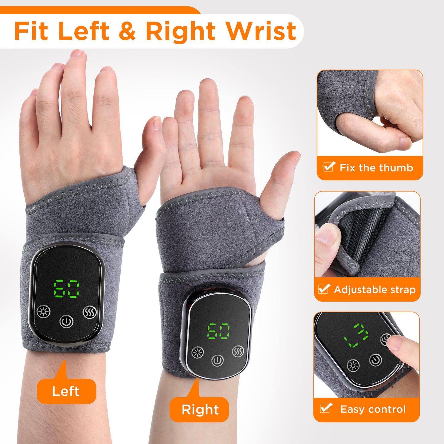 Electric Wrist Massager with Heat – Pain Relief, Relaxation & Improved Circulation