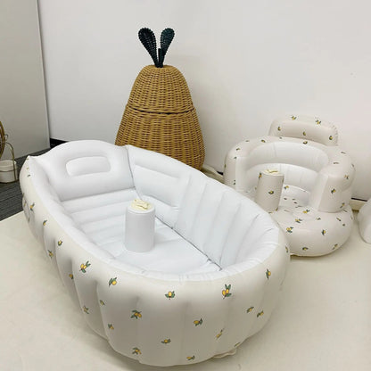 Air Inflatable Baby Bathtub – Portable Infant Bath with Safety Support